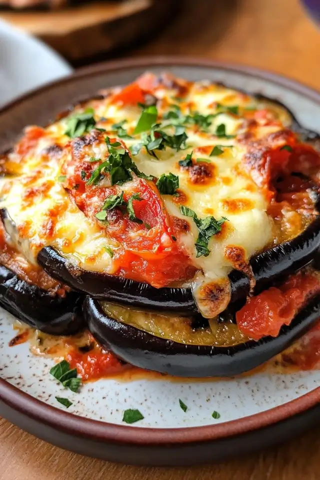 Berinjelas Assadas com Tomates e Queijo Receita Completa e Saborosa