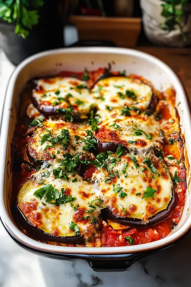 Berinjelas Assadas com Tomates e Queijo Receita Completa e Saborosa