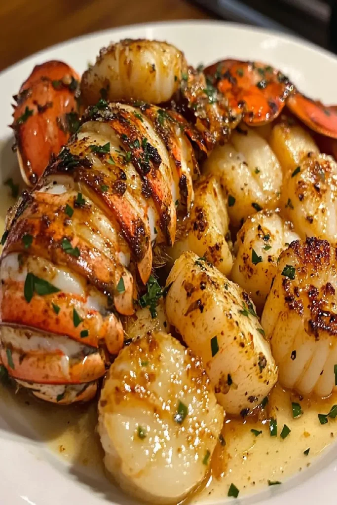 Garlic Butter Lobster & Scallops